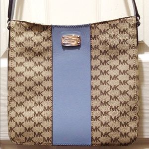 Michael Kors Jet Set Center Stripe Logo Crossbody